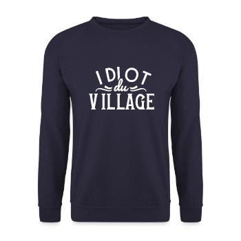 Idiot du village - Sweat-shirt Unisexe - marine - Devant - Alina (178cm) & Michal (187cm)