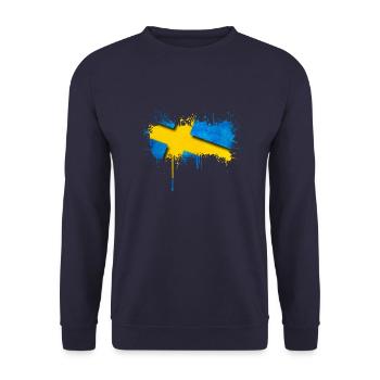 Sweden Flaka Swedish-speaking Swedish Swedish Nordic - Unisex Sweatshirt - navy - Front - Alina (178cm) & Michal (187cm)