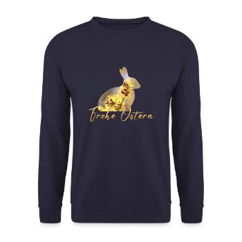 happy Easter - Unisex Sweatshirt - navy - Front - Alina (178cm) & Michal (187cm)