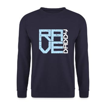 Rave Daddy EDM Techno Musik Raver Party Festival - Unisex Pullover - Navy - Vorne - Alina (178cm) & Michal (187cm)