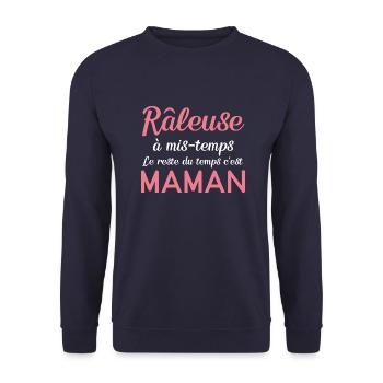 Maman râleuse - Sweat-shirt Unisexe - marine - Devant - Alina (178cm) & Michal (187cm)