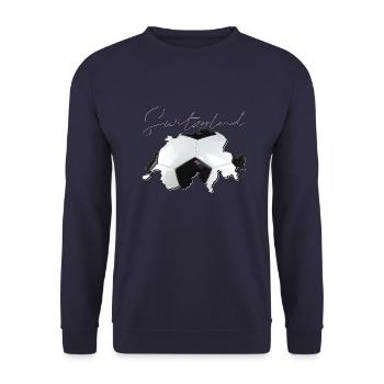 Carte de la Suisse – Real Football FR - Sweat-shirt Unisexe - marine - Devant - Alina (178cm) & Michal (187cm)