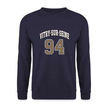 Vitry-sur-Seine 94 - Sweat-shirt Unisexe - marine - Devant - Alina (178cm) & Michal (187cm)