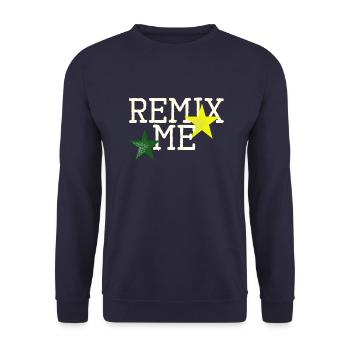 Remix me - Unisex Sweatshirt - navy - Front - Alina (178cm) & Michal (187cm)