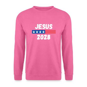 Jesus als Präsident 2028 - Unisex Pullover - Pink - Vorne