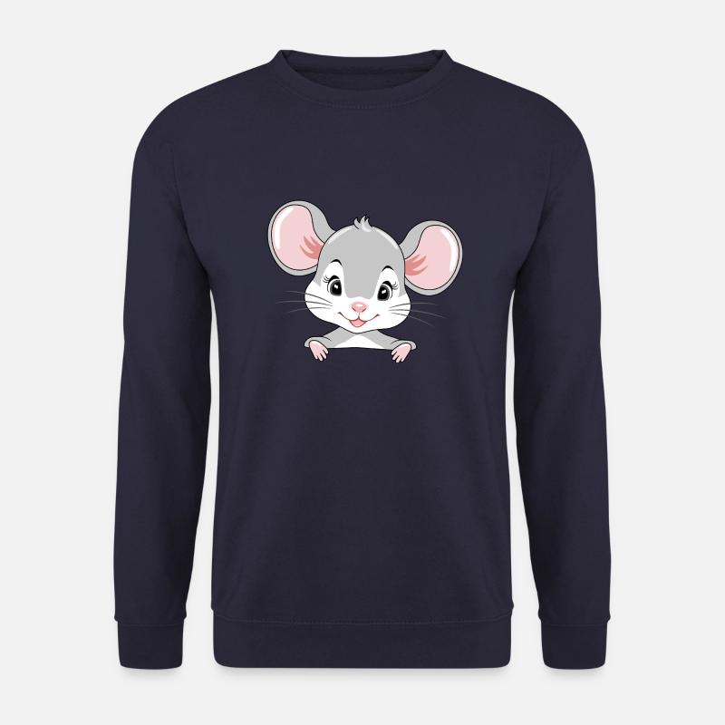 Niedliche spähende Babymaus - Unisex Pullover - Navy