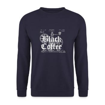 café noir - Sweat-shirt Unisexe - marine - Devant - Alina (178cm) & Michal (187cm)