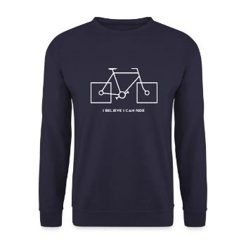 I believe I can Ride - Sweat-shirt Unisexe - marine - Devant - Alina (178cm) & Michal (187cm)