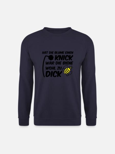 Biene zu dick Blume Knick Blüte - Unisex Pullover - Navy