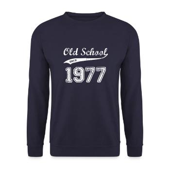 1977 - Unisex Pullover - Navy - Vorne - Alina (178cm) & Michal (187cm)