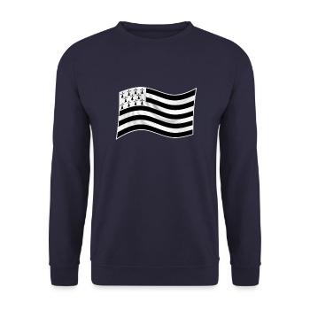 Drapeau Bretagne - Unisex Sweatshirt - navy - Front - Alina (178cm) & Michal (187cm)