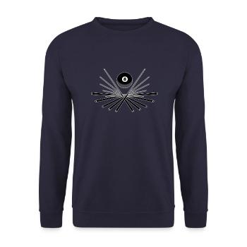 Billard Emblem 2 - Unisex Sweatshirt - navy - Front - Alina (178cm) & Michal (187cm)