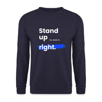 Stand up - Unisex Sweatshirt - navy - Front - Alina (178cm) & Michal (187cm)