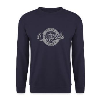 Konya - Unisex Pullover - Navy - Vorne - Alina (178cm) & Michal (187cm)