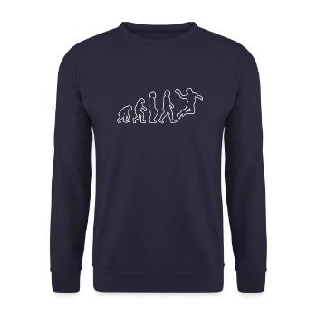 Handball club Handball player Handball player Handball player Handball - Unisex Sweatshirt - navy - Front - Alina (178cm) & Michal (187cm)