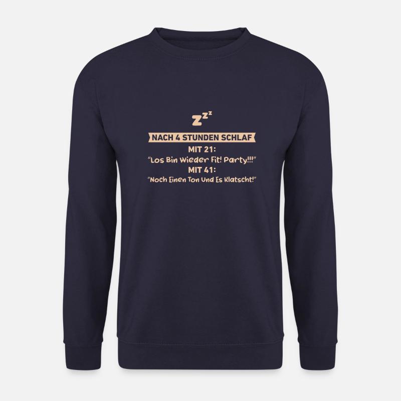 Schlaf müde Morgenmuffel Langschläfer - Unisex Pullover - Navy