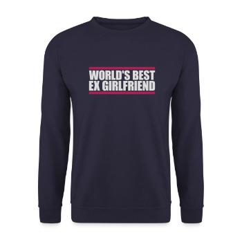 worlds best ex girlfriend - Unisex Pullover - Navy - Vorne - Alina (178cm) & Michal (187cm)