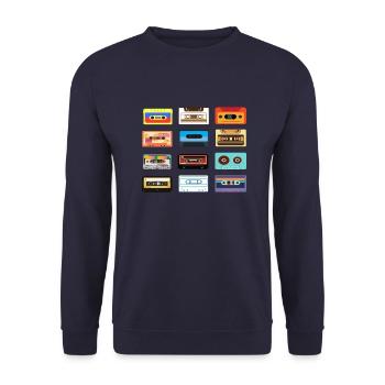 Classic cassette music cassettes - Unisex Sweatshirt - navy - Front - Alina (178cm) & Michal (187cm)