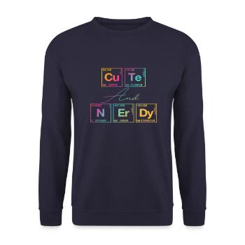 Funny saying for scientists & geeks - Unisex Sweatshirt - navy - Front - Alina (178cm) & Michal (187cm)