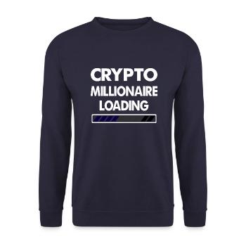 Bitcoin Trading Crypto Stocks - Sweat-shirt Unisexe - marine - Devant - Alina (178cm) & Michal (187cm)