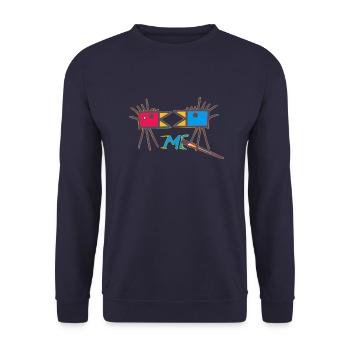 Birds in love - Unisex Sweatshirt - navy - Front - Alina (178cm) & Michal (187cm)