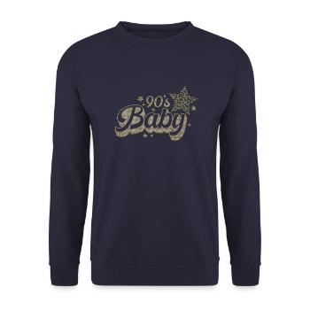 90s mignon 80s rétro vintage drôle cool nostalgie - Sweat-shirt Unisexe - marine - Devant - Alina (178cm) & Michal (187cm)