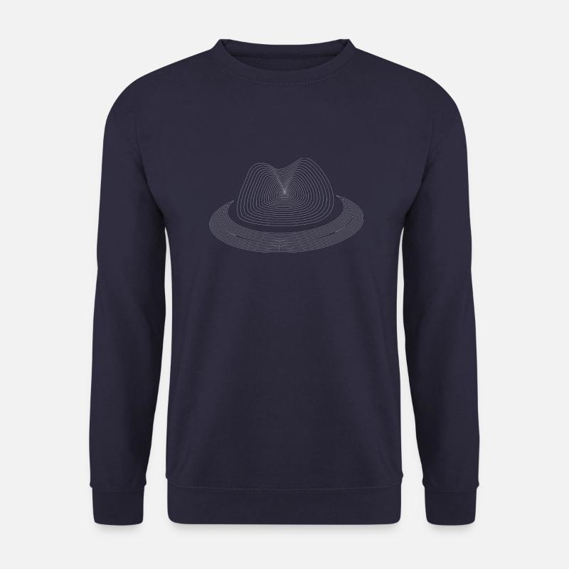 Hat Fedora Line - Unisex Sweatshirt - navy