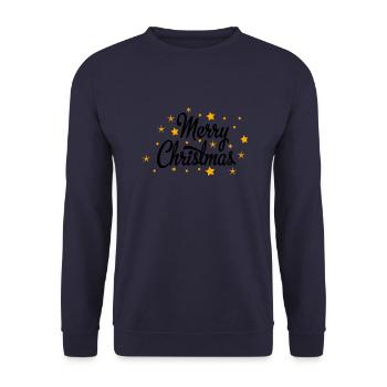 Joyeux Noël - Sweat-shirt Unisexe - marine - Devant - Alina (178cm) & Michal (187cm)