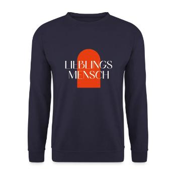 Lieblingsmensch - Unisex Pullover - Navy - Vorne - Alina (178cm) & Michal (187cm)