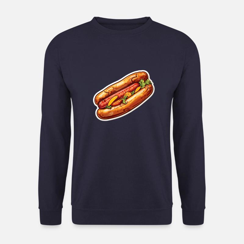 Bratwurst im Brötchen - Unisex Pullover - Navy
