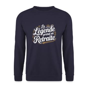 La légende prend sa retraite - Sweat-shirt Unisexe - marine - Devant - Alina (178cm) & Michal (187cm)