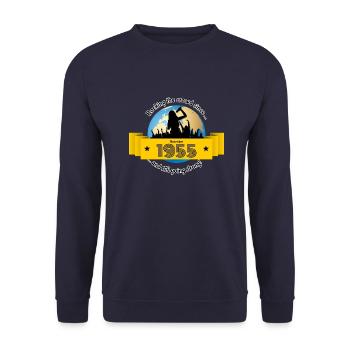 69. Anniversaire Secouant la foule depuis 11/1955 - Sweat-shirt Unisexe - marine - Devant - Alina (178cm) & Michal (187cm)