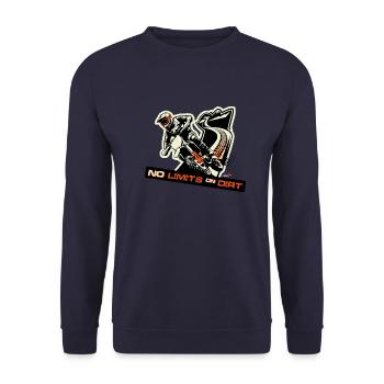 Keine Begrenzung des Schmutzes - Unisex Pullover - Navy - Vorne - Alina (178cm) & Michal (187cm)