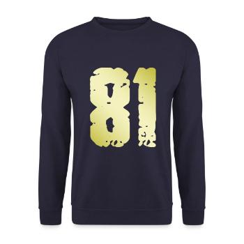 81 Number Vintage - Unisex Sweatshirt - navy - Front - Alina (178cm) & Michal (187cm)