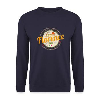 Florence Capital Tuscany Italy Souvenir - Unisex Sweatshirt - navy - Front - Alina (178cm) & Michal (187cm)