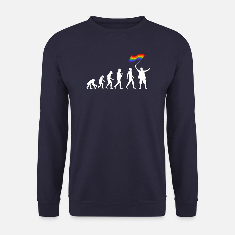 Evolution, Pride, LGBTQIA+ - Sweat-shirt Unisexe - marine