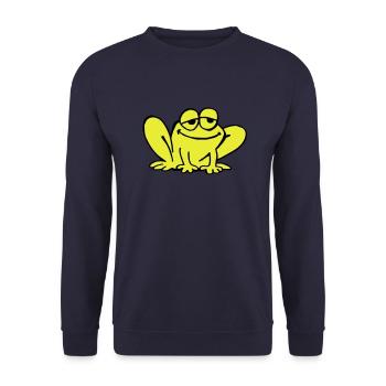 Frosch - Unisex Pullover - Navy - Vorne - Alina (178cm) & Michal (187cm)