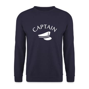 CAPTAIN CAPTAIN HAT - Unisex Sweatshirt - navy - Front - Alina (178cm) & Michal (187cm)