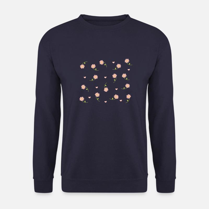 Rosa Blumen - Unisex Pullover - Navy