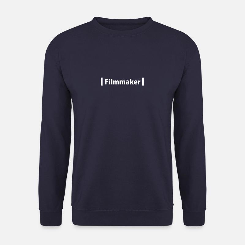 Filmmaker weißes Design - Unisex Pullover - Navy