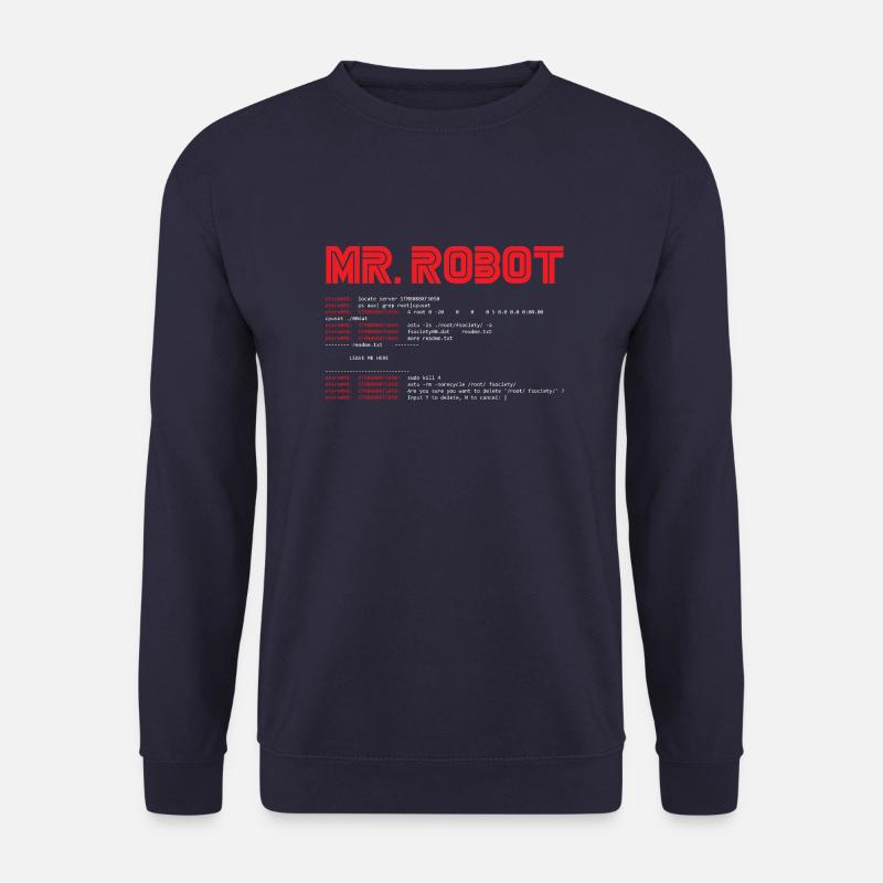 Hacker, mr. robot, Computer - Unisex Pullover - Navy