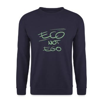 Conservation Environmental Protection Green Discreet Art Demo - Unisex Sweatshirt - navy - Front - Alina (178cm) & Michal (187cm)