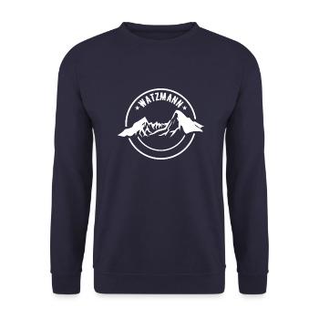 Watzmann ByTheManzanitas - Unisex Pullover - Navy - Vorne - Alina (178cm) & Michal (187cm)