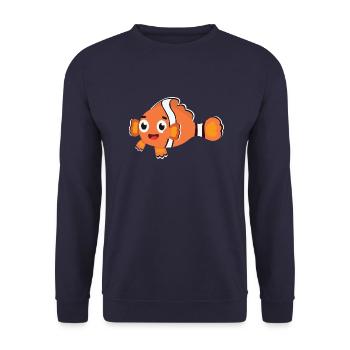 Clownfisch - Unisex Pullover - Navy - Vorne - Alina (178cm) & Michal (187cm)