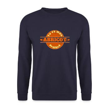 Du bist meine Lieblings-Aprikose - Unisex Pullover - Navy - Vorne - Alina (178cm) & Michal (187cm)