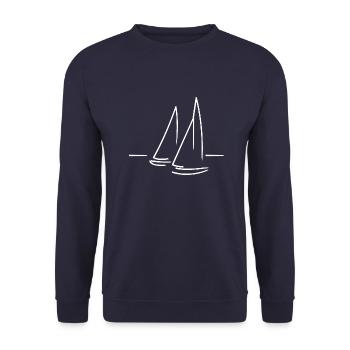 Sailboat Sailing Captain Boat Sport boat - Unisex Sweatshirt - navy - Front - Alina (178cm) & Michal (187cm)