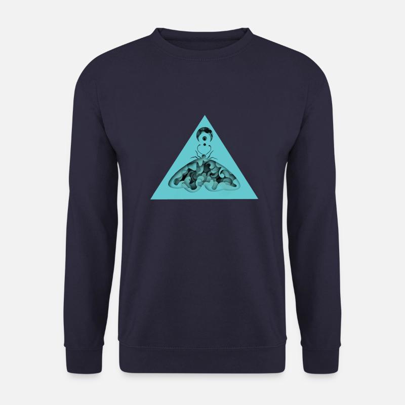 Infinity Moth - Boho Motten 3D Papercut Design - Unisex Pullover - Navy