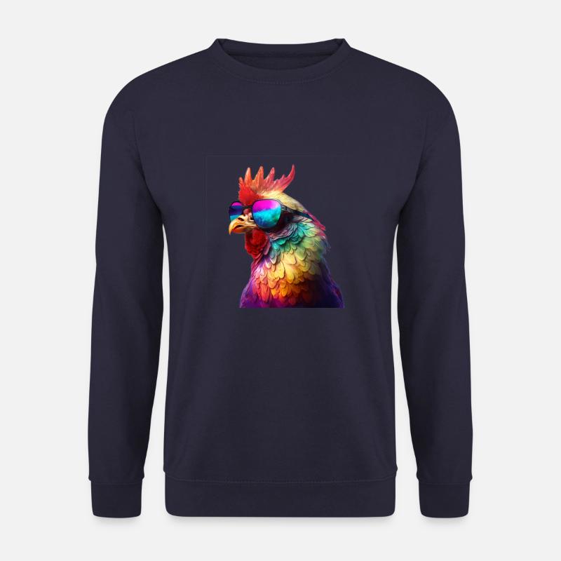 Hühnchen mit cooler Sonnenbrille - Unisex Pullover - Navy