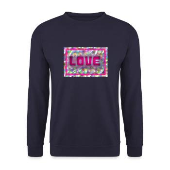 PAAR. ICH HABE GERADE GEHEIRATET. Junggesellinnenabschied. HEILIGER VALENTINSTAG. MARIES - Unisex Pullover - Navy - Vorne - Alina (178cm) & Michal (187cm)