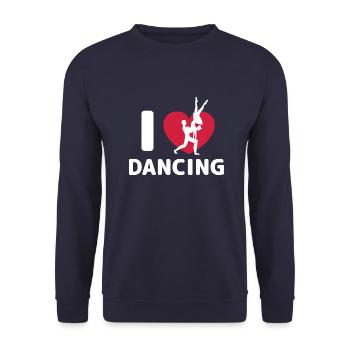 Dancing Dance Music - Unisex Pullover - Navy - Vorne - Alina (178cm) & Michal (187cm)